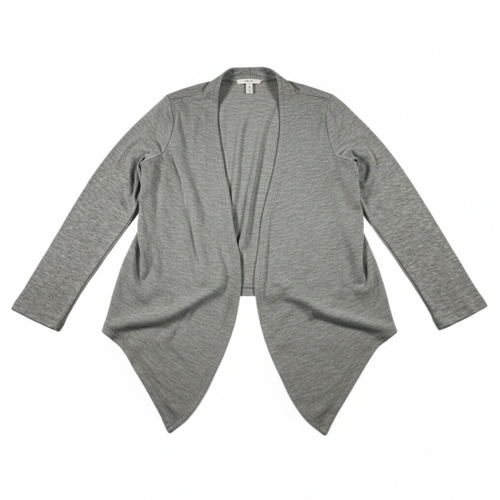 Ambiance Apparel Sweater Women's‎ Size Large Gray Open Cardigan Sweater Cozy